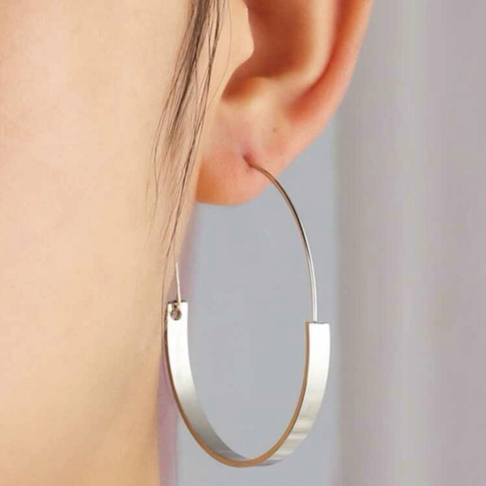 NWT SILVER HOOP EARRINGS